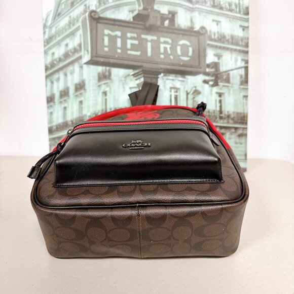 Coach F78252 Medium Charlie Backpack in Signature Canvas With Strawberry Motif main image 5